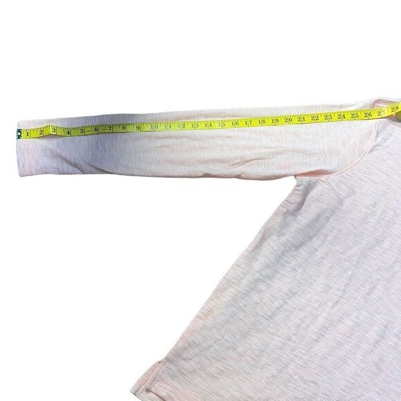 42-44 L Lightweight peach salmon long sleeve crewneck Lands’ End - Picture 4 of 9